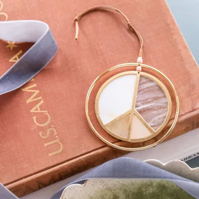 Scout Stained Glass Light Catcher Peace Sign