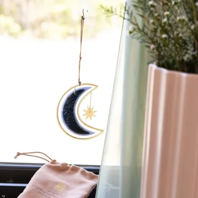 Scout Stained Glass Light Catcher Moon Star