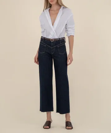 Kut From The Kloth Charlotte Front Seam Raw Hem Su