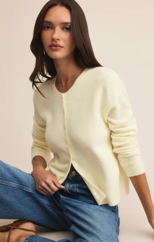 Z Supply Medina Cardigan Mellow Yellow