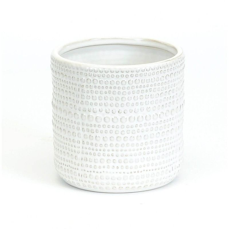 Bacon Basketware MediumTextured White Pot