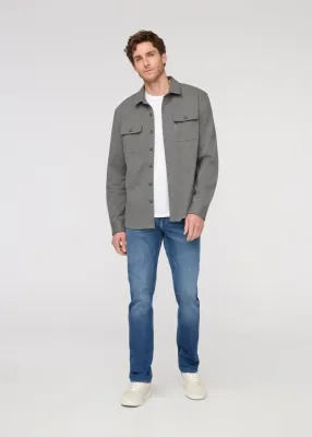 DUER Performance Flannel Button Down Heather Grey