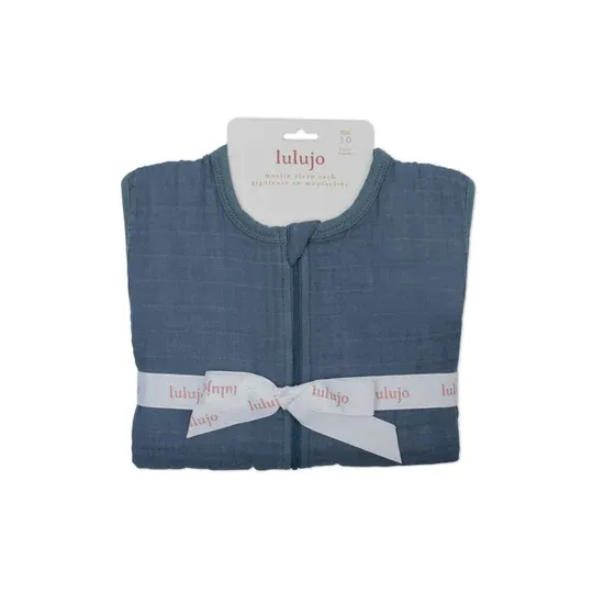 Lulujo Muslin Sleep Sack Navy Night