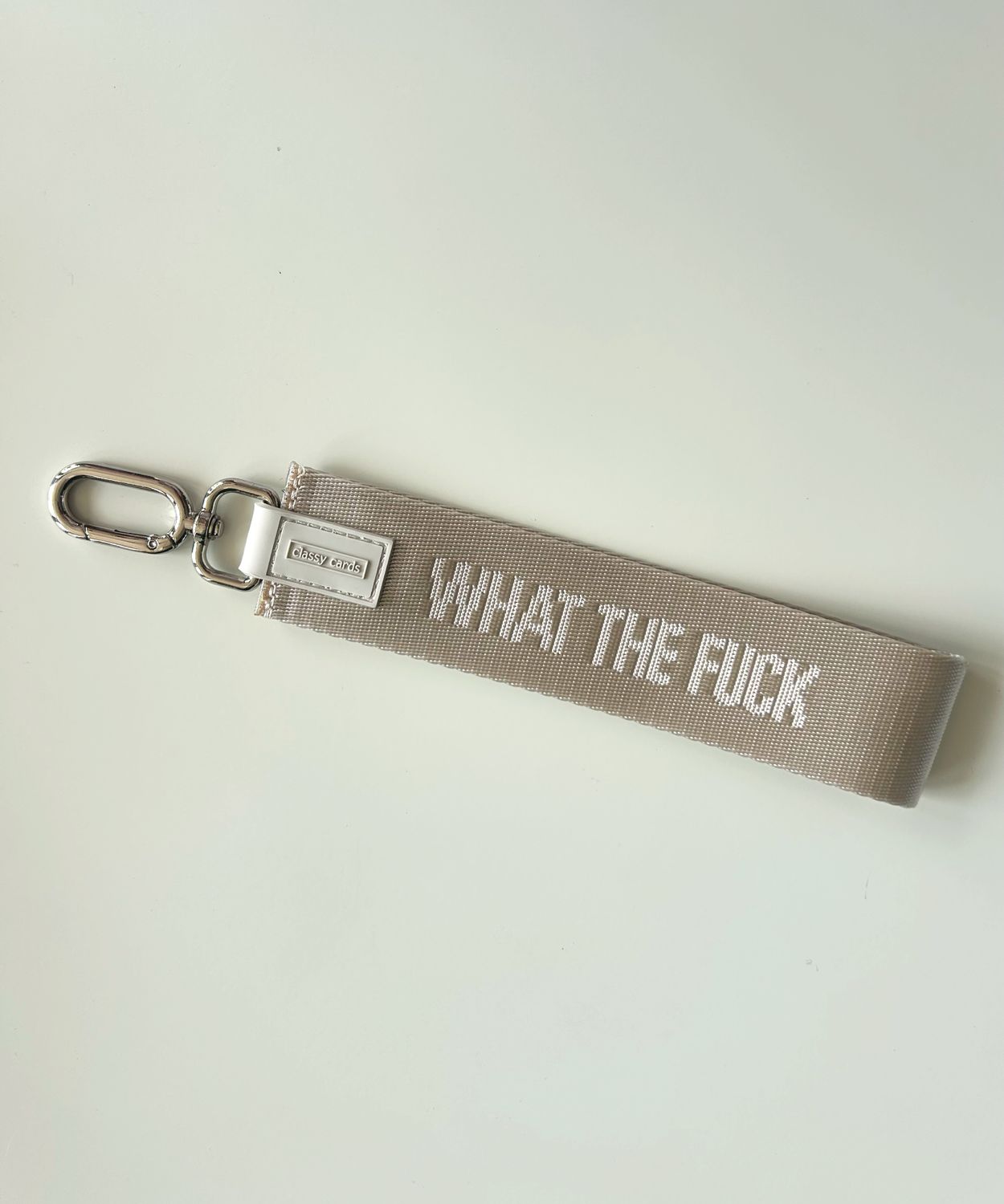 Classy Cards Wristlet Keychain What The Fuck