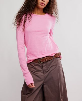 Free People Nova Tee Longsleeve Pink Carnation