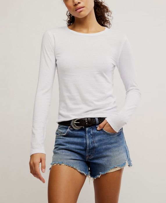 Free People Nova Tee Longsleeve Ivory