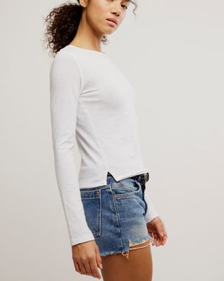 Free People Nova Tee Longsleeve Ivory