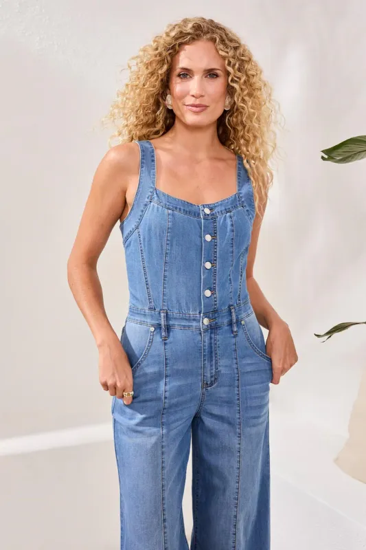 Tribal Denim Jumpsuit Amalfi Coast