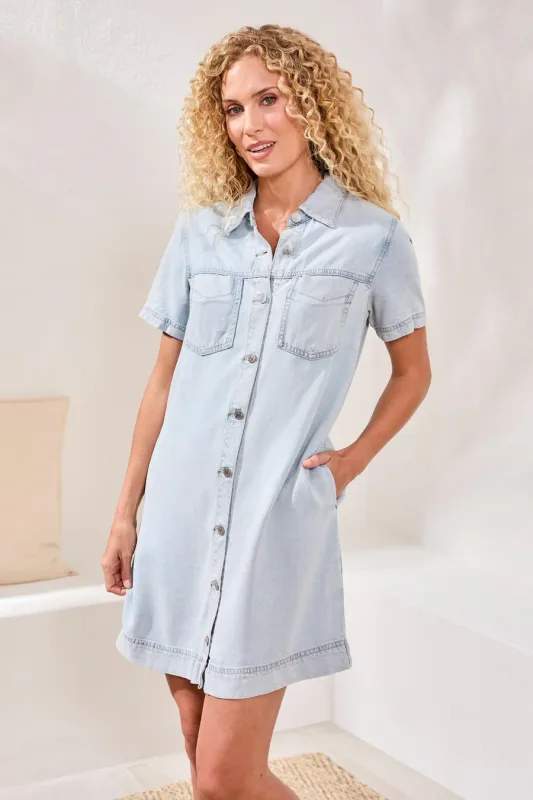 Tribal Denim Shirt Dress Bondi Beach