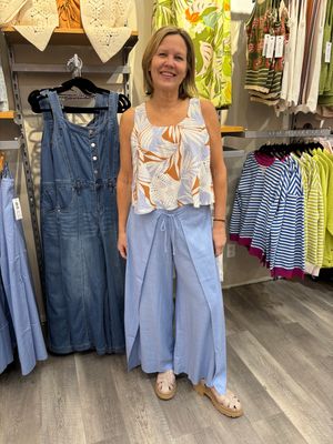 XIX Palms x Tribal Tie Front Wrap Pant Carolina