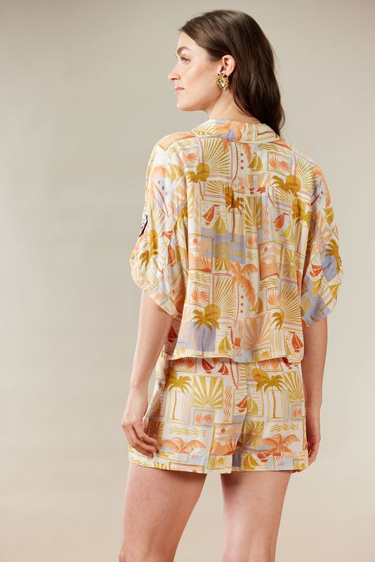 XIX Palms X Tribal Drawstring Short Postcard