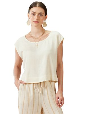 XIX Palms x Tribal Essential Drop Shoulder Top Egg XIX Palms x Tribal Essential Drop Shoulder Top Egg