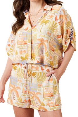 XIX Palms x Tribal Cropped Camp Shirt Postcard XIX Palms x Tribal Cropped Camp Shirt Postcard