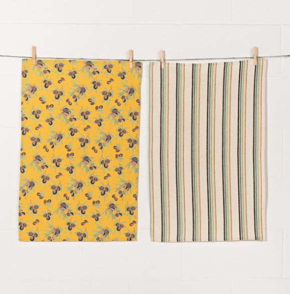 Danica Dishtowels Olives Set/2 Danica Dishtowels Olives Set/2