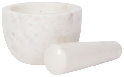 Danica Mortar and Pestle Marble White