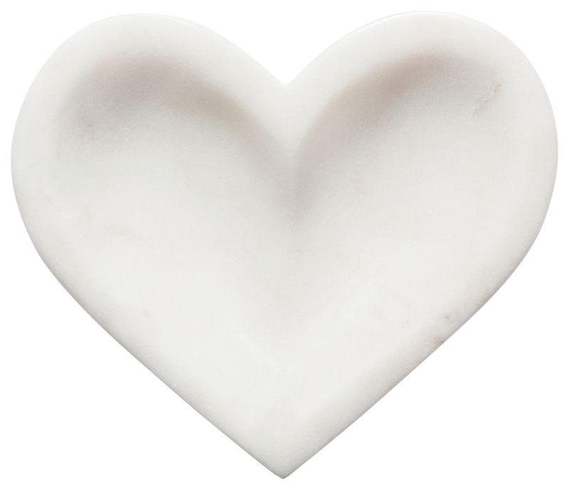 Danica Shaped Dish 4in Heart Marble Danica Shaped Dish 4in Heart Marble