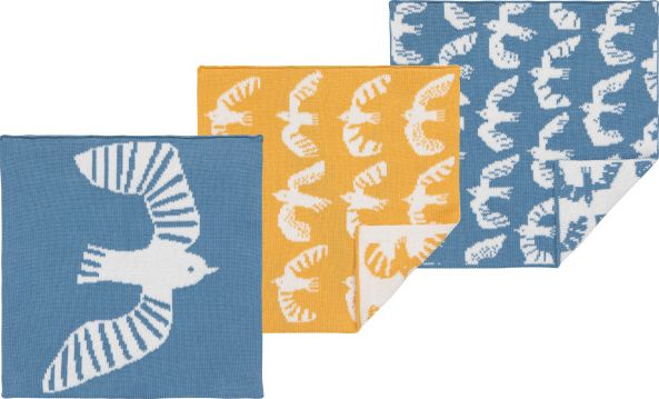 Danica Knit Dishcloth Birdie Set/3 Danica Knit Dishcloth Birdie Set/3