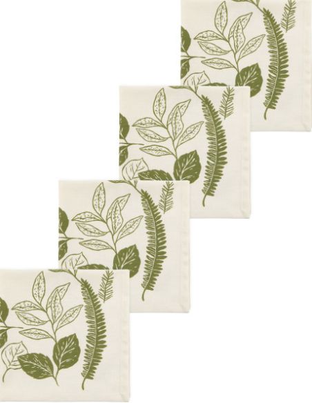 Danica Napkin Print Fern & Frond Set/4