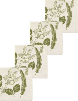 Danica Napkin Print Fern & Frond Set/4