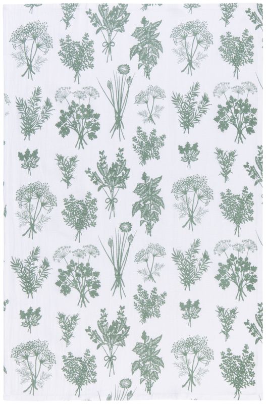 Danica Floursack Print Elm Green Dishtowel Set/2