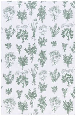 Danica Floursack Print Elm Green Dishtowel Set/2