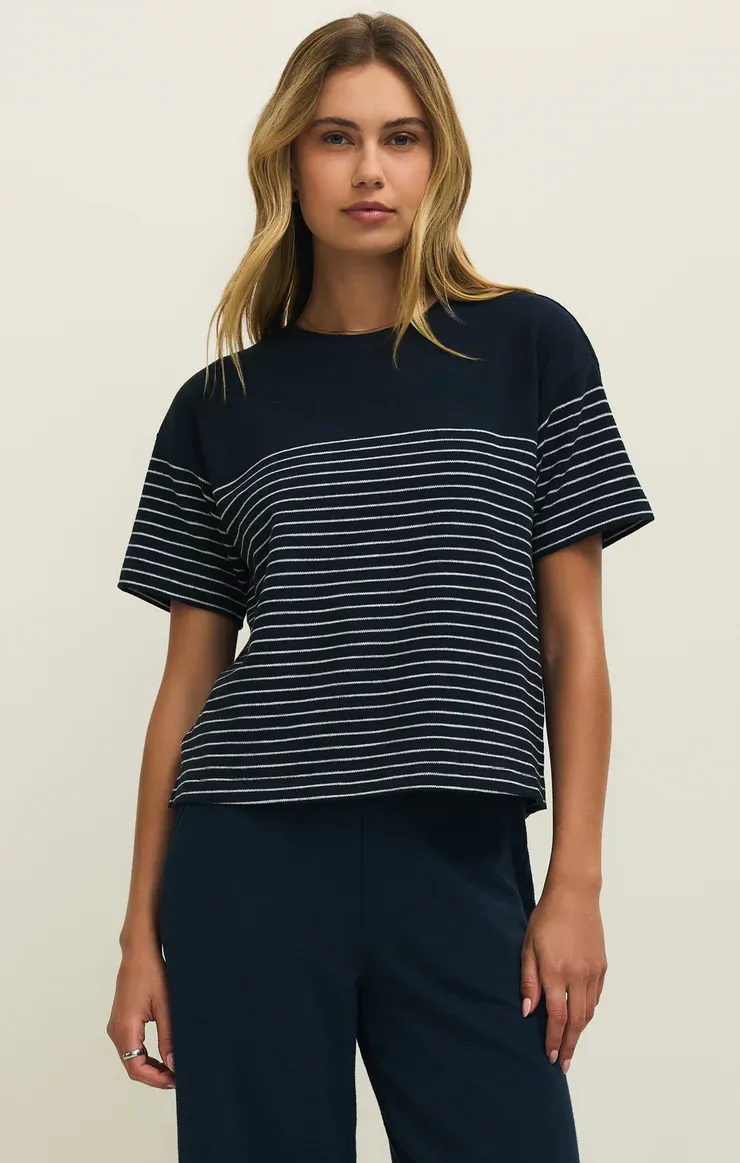 Z Supply Harbor Striped Shirt Eclipse