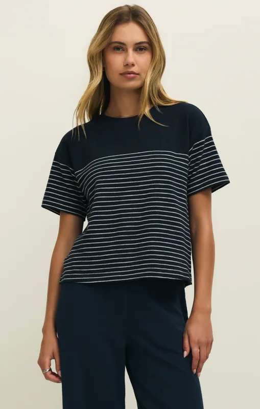 Z Supply Harbor Striped Shirt Eclipse