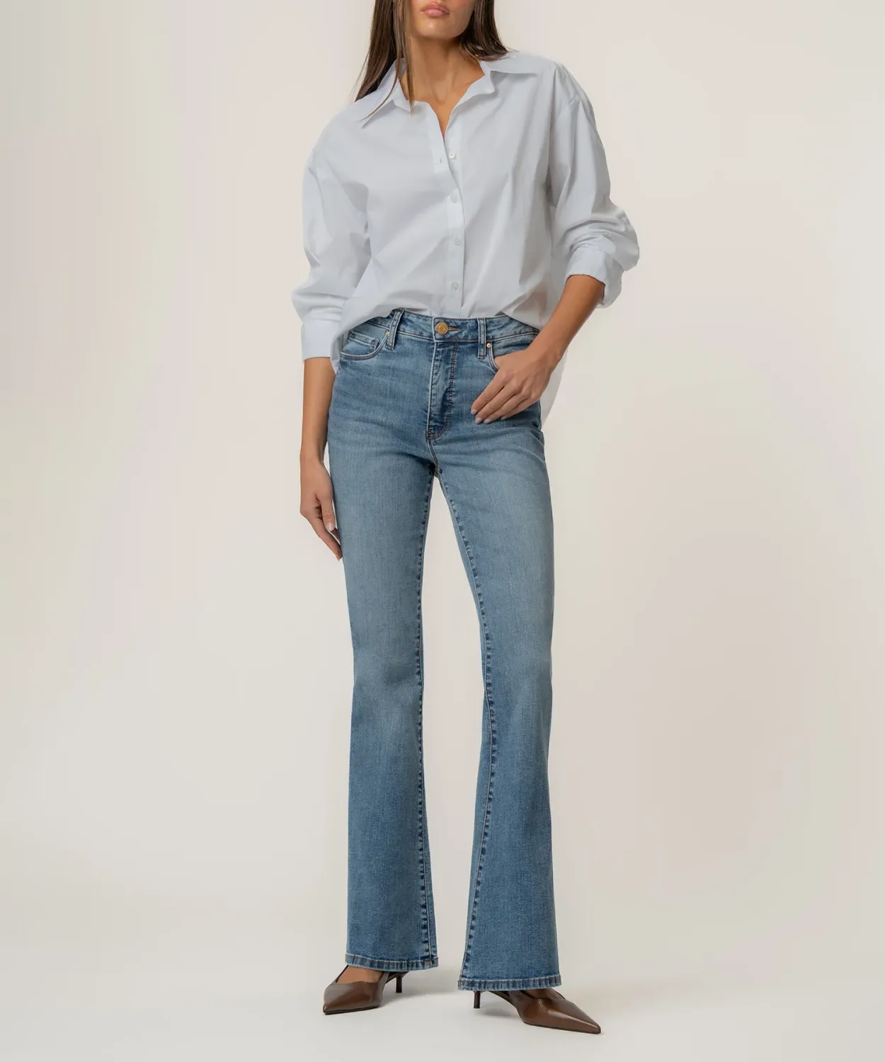 Kut From The Kloth Ana High Rise FAB AB Flare Obta