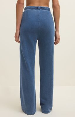 Z Supply Hunter Knit Denim Pant Calypso Blue Indig