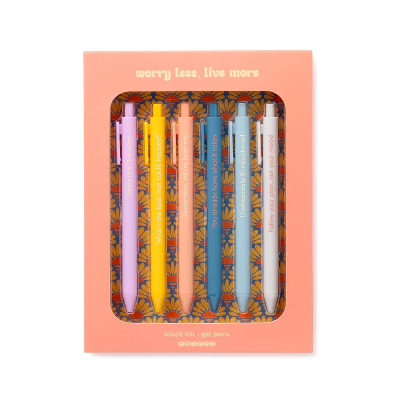 Snifty Worry Less Live More Pen Set