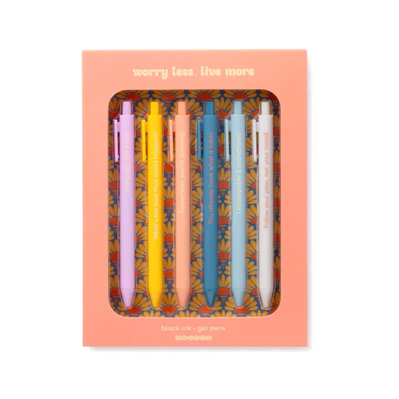 Snifty Worry Less Live More Pen Set Snifty Worry Less Live More Pen Set