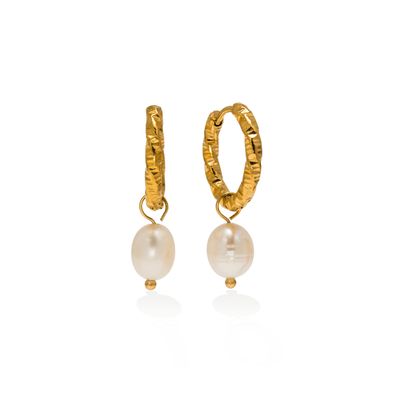 Lover's Tempo Waterproof Venus Pearl Drop Hoop