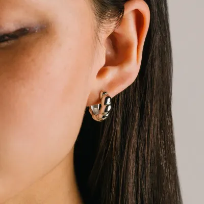 Lover's Tempo Waterproof Croissant Puff Earrings