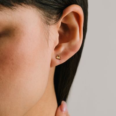 Lover's Tempo Waterproof Sail Triangle CZ Stud