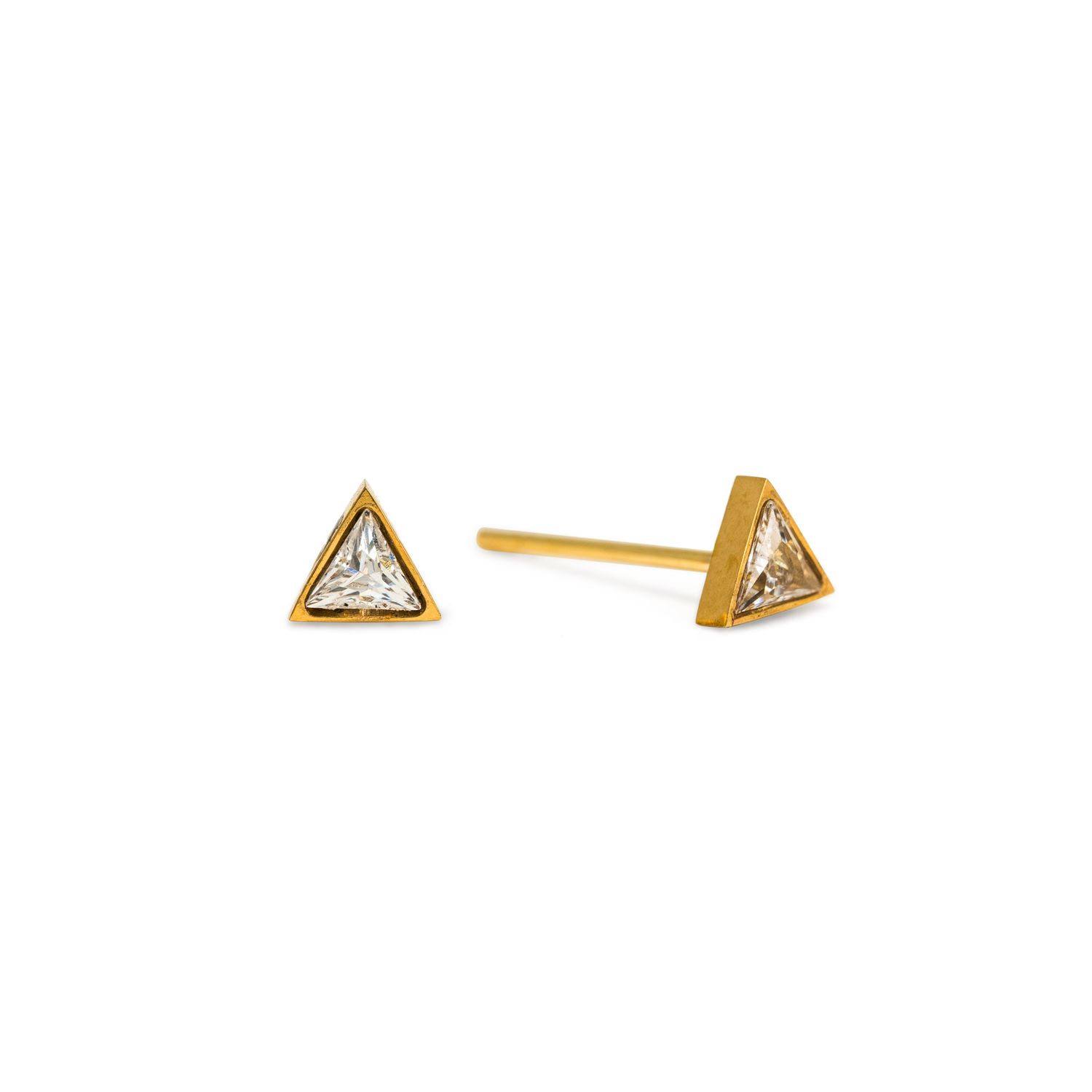 Lover's Tempo Waterproof Sail Triangle CZ Stud