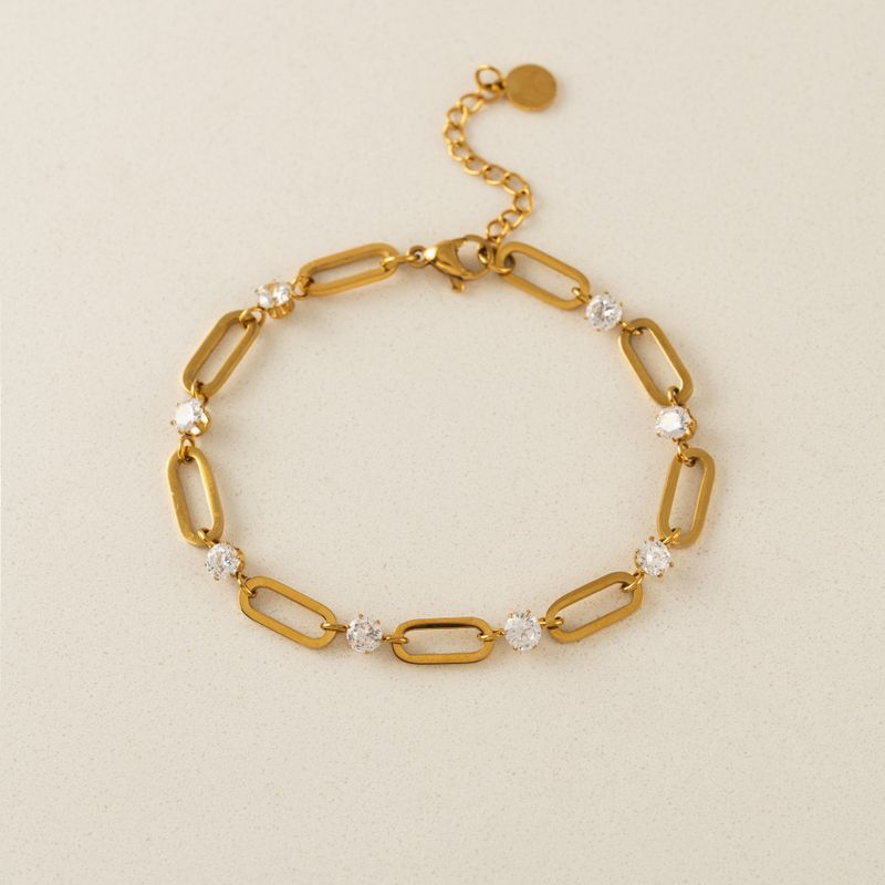 Lover's Tempo Waterproof Riva CZ U-Link Bracelet