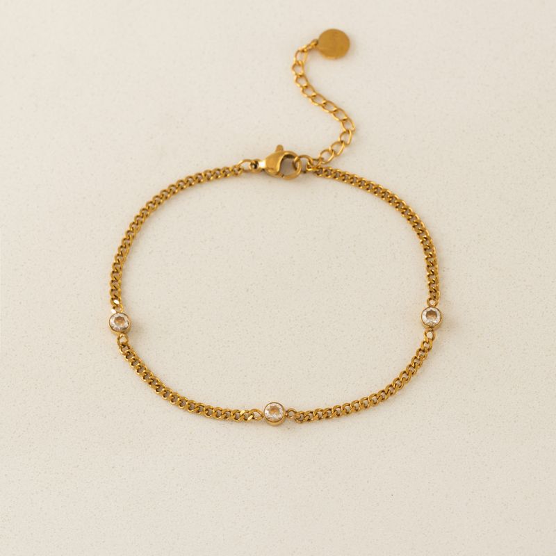 Lover's Tempo Waterproof Cira CZ Chain Bracelet