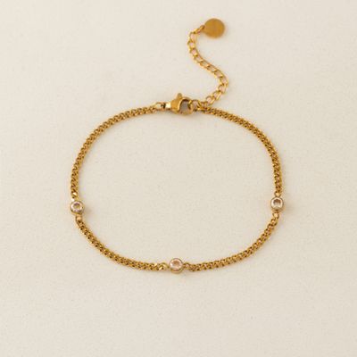 Lover's Tempo Waterproof Cira CZ Chain Bracelet