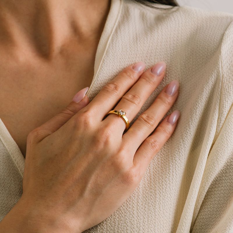 Lover's Tempo Waterproof Amor Heart CZ Ring Lover's Tempo Waterproof Amor Heart CZ Ring