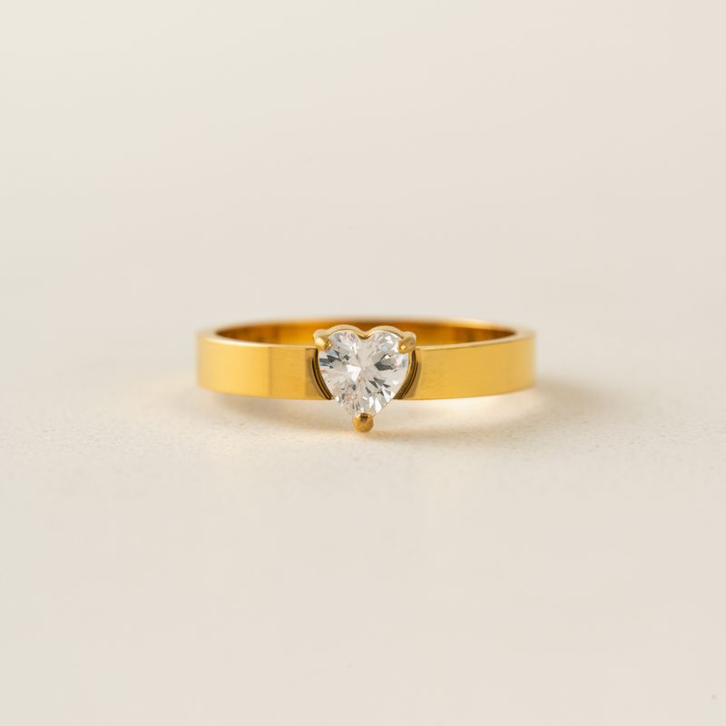 Lover's Tempo Waterproof Amor Heart CZ Ring