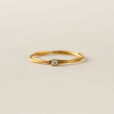 Lover's Tempo Waterproof Yara CZ Twisted Ring