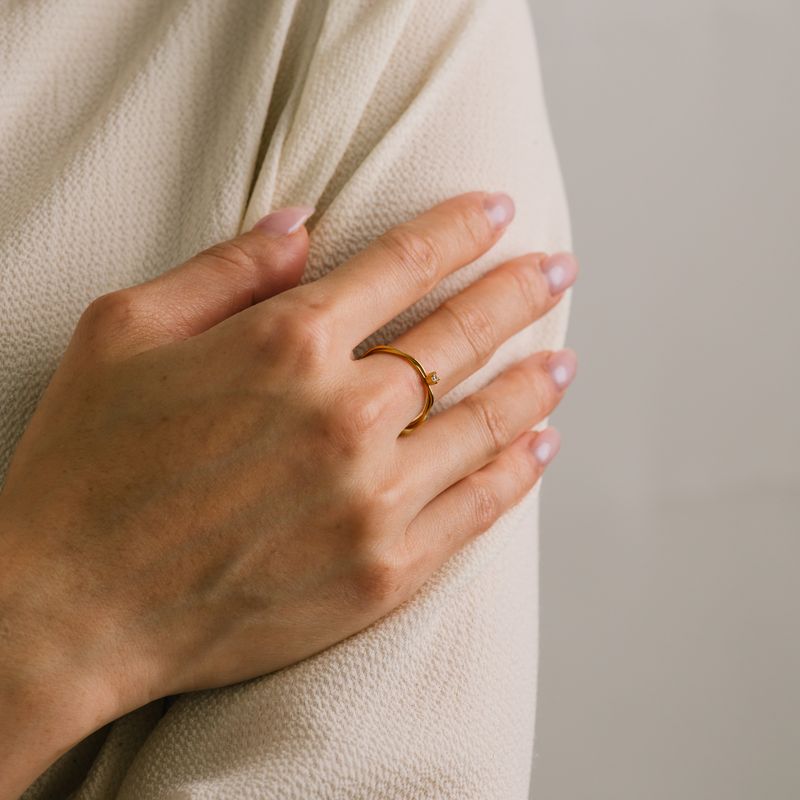 Lover's Tempo Waterproof Yara CZ Twisted Ring Lover's Tempo Waterproof Yara CZ Twisted Ring