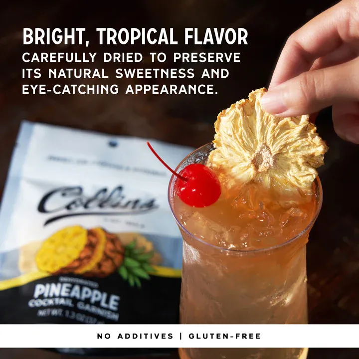 Collins Dehydrated Pineapple Cocktail Garnish