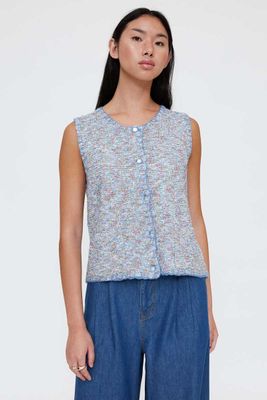 Wild Pony Whipstitch Multi Blue Vest Wild Pony Whipstitch Multi Blue Vest