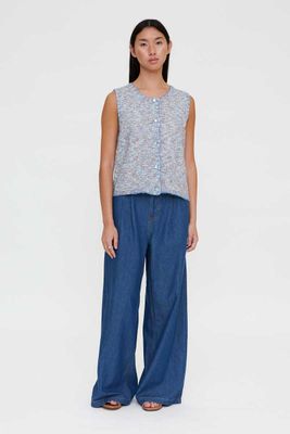Wild Pony Whipstitch Multi Blue Vest