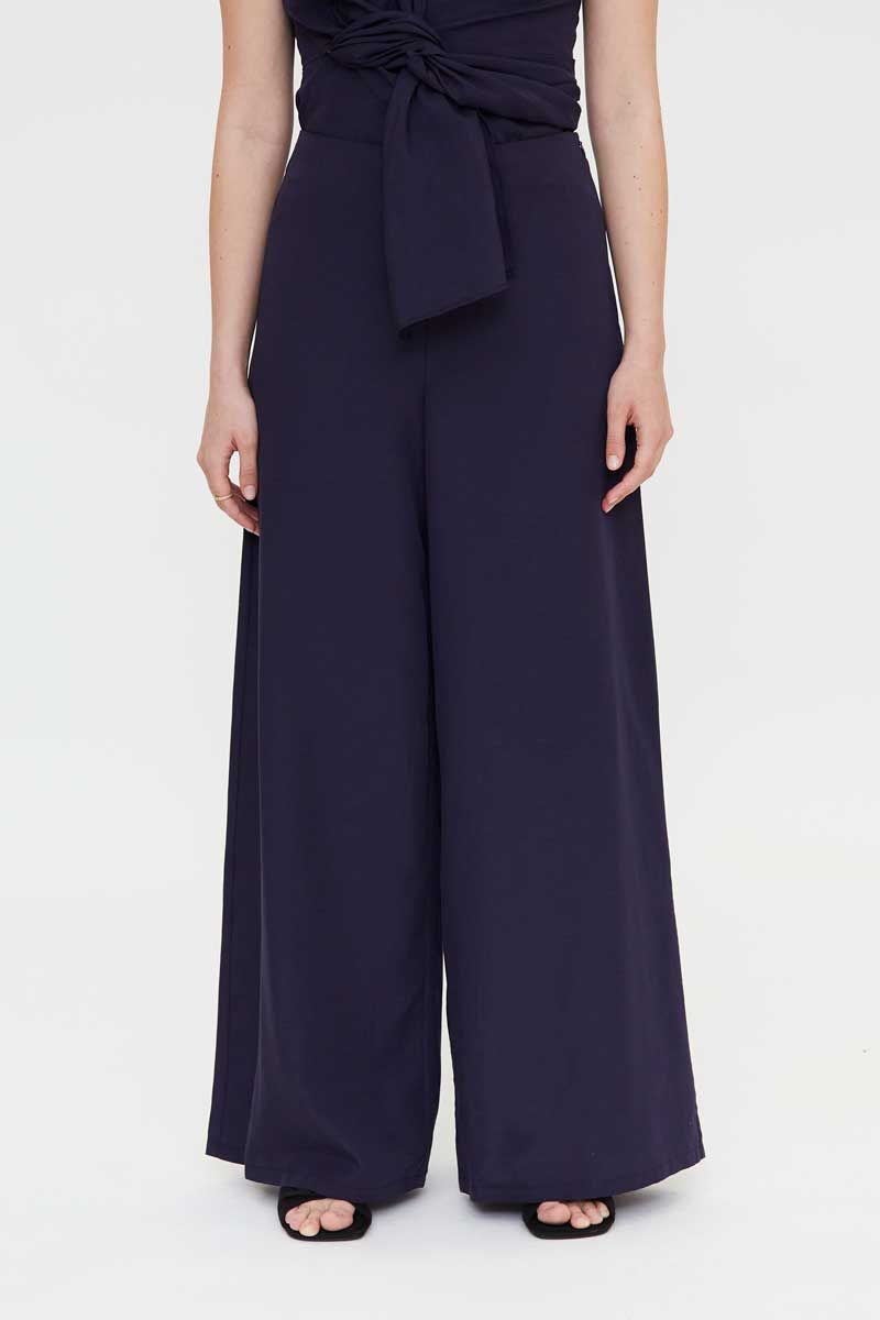Wild Pony Wide Leg Navy Blue Trousers