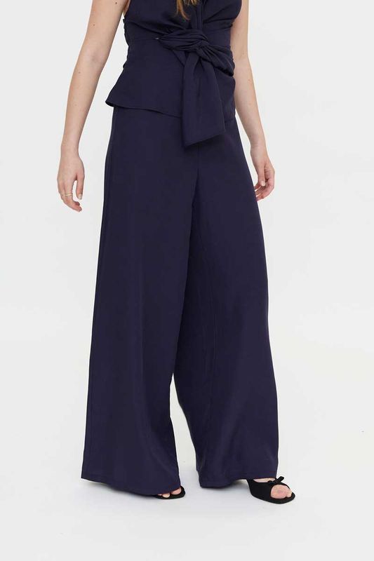 Wild Pony Wide Leg Navy Blue Trousers