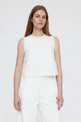 Wild Pony Lace Trim White Top Wild Pony Lace Trim White Top