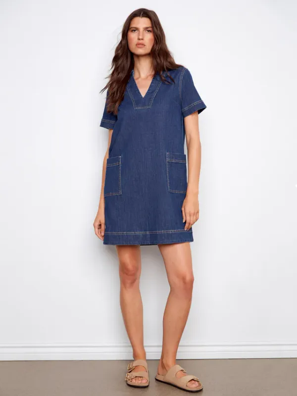 Charlie B Indigo Denim Dress