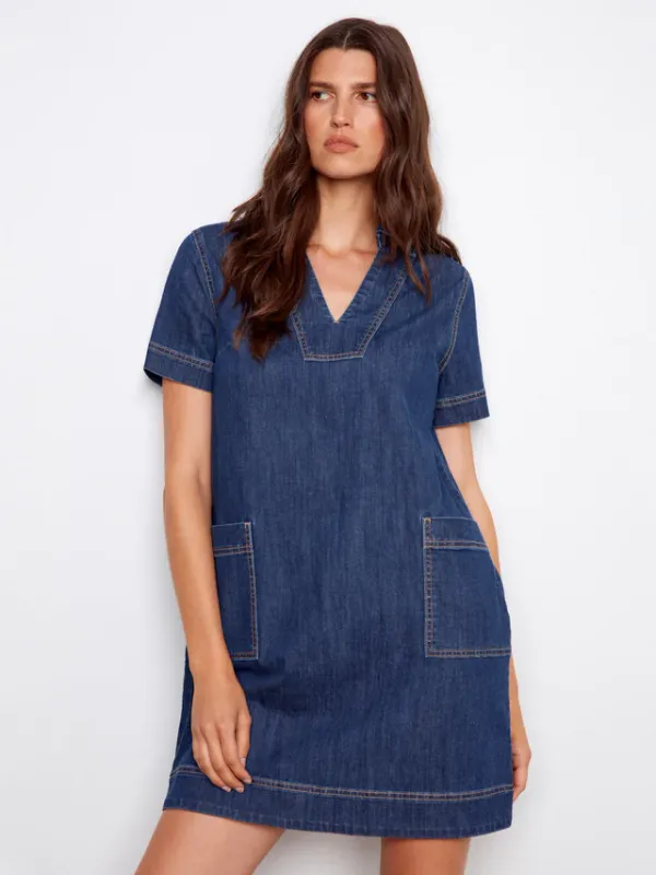 Charlie B Indigo Denim Dress